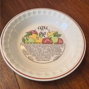 Hankook Vintage Apple Pie Recipe Ceramic Pie Dish
